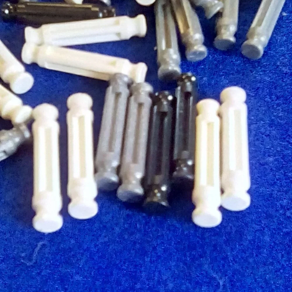 K'NEX 32 mm rods white black gray
